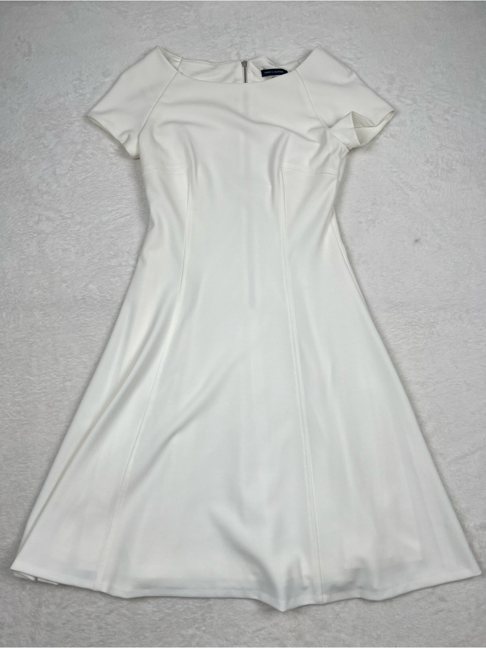 Tommy Hilfiger Fit & Flare Dress Off White Size 2 EUC